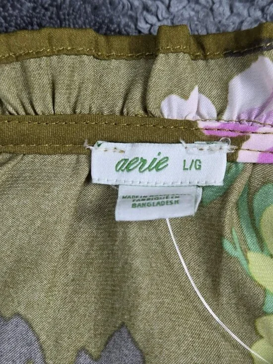 Aerie Floral Tank Top Women's Large Multicolor Sleeveless Pullover Boho Casual - Picture 4 of 10